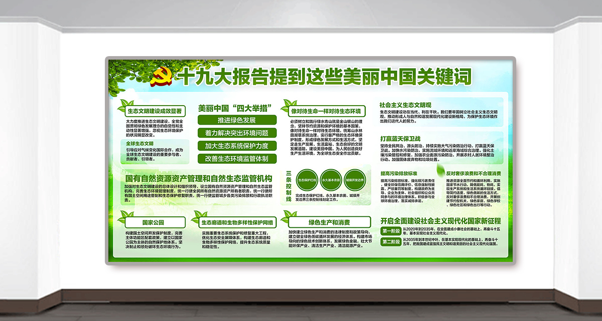 美丽中国 展板 PSD模板源文件下载